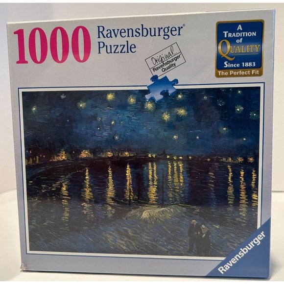 NEW Sealed Ravensburger Jigsaw 1000 Piece Puzzle, Van Gogh Starry Night, Germany - Picture 1 of 4